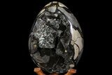 Septarian Dragon Egg Geode - Crystal Filled #71847-1